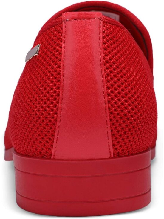 UUBARIS Men\'s Red Elegant Tuxedo Loafers Slip on Dress Shoes Formal Shoes main image 4